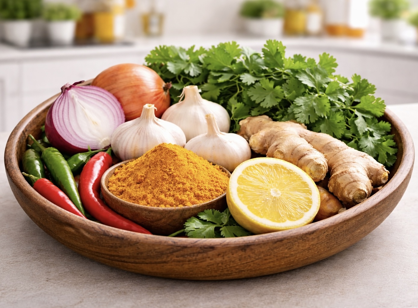 Cook with Suj brand bowl of fresh ingredients